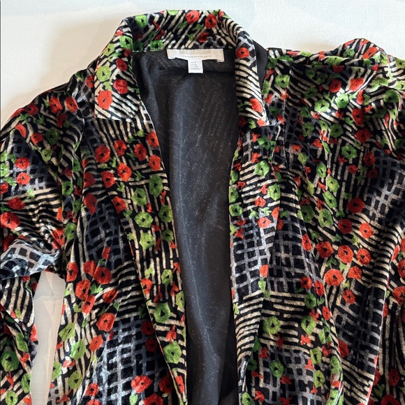 Unique Ettitwa by Anthropologie Velvet Floral lightweight Jacket - Picture 5 of 9